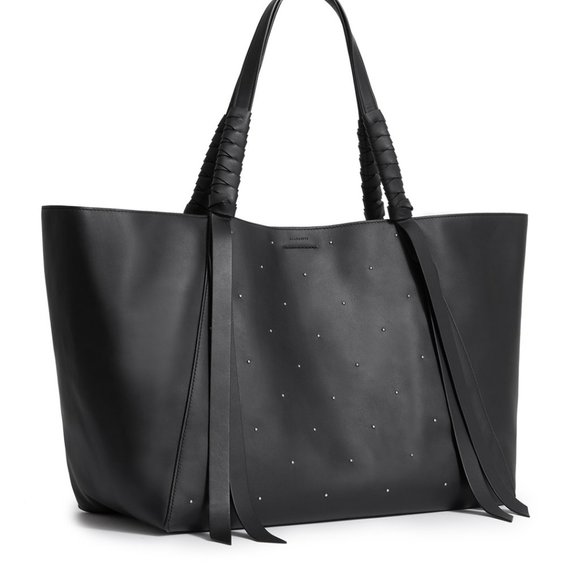 AllSaints Kathi Studded Leather Tote Bag - Picture 4 of 8